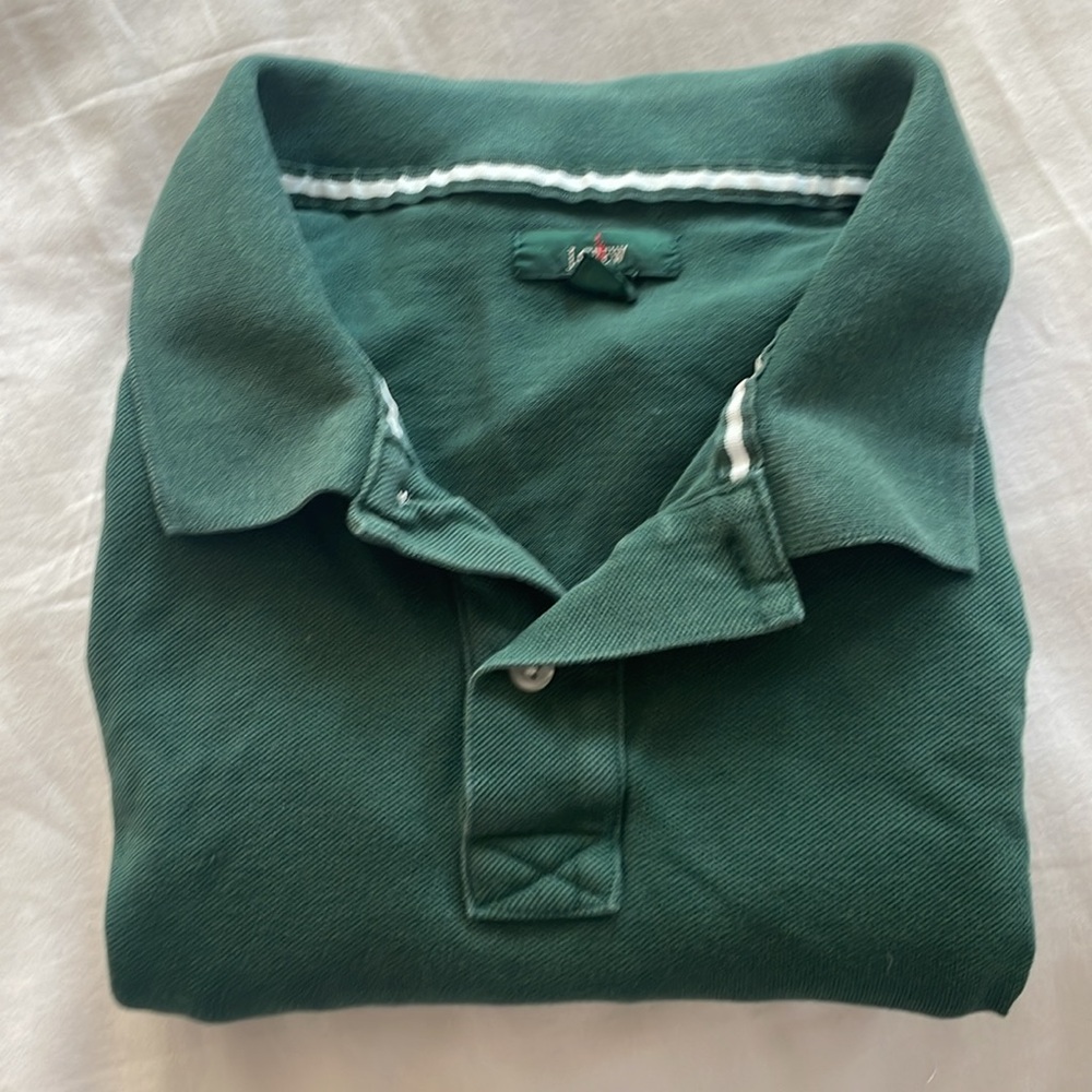 J. Crew Forest Green Oarsman Polo Shirt - Picture 5 of 5